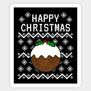 Xmas Pudding Ugly Christmas Sticker